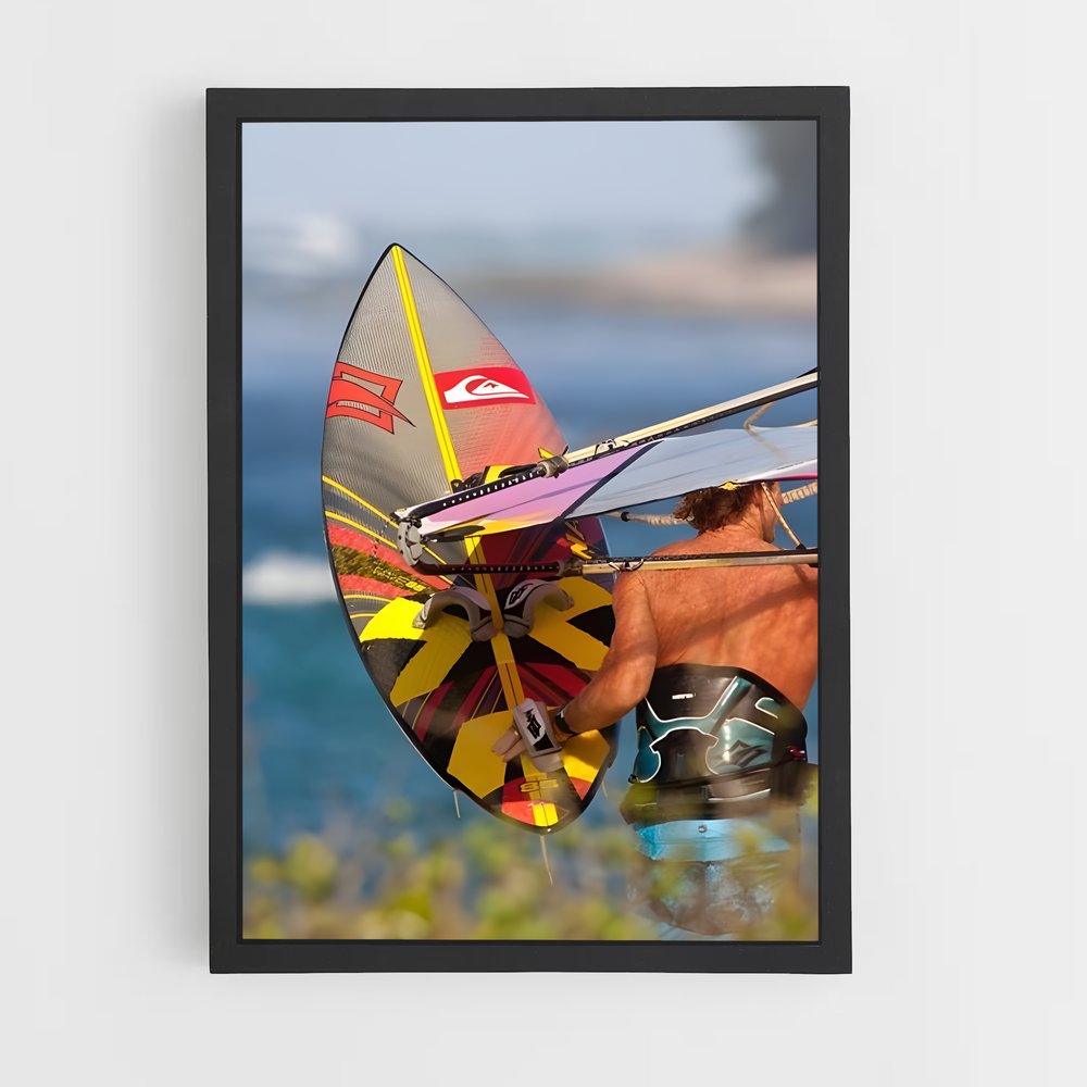 Poster Au Sommet des Vents – affiche Planche à voile (vue 2)